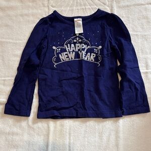 Gymboree Blue 'Happy New Year' Long Sleeve Tee